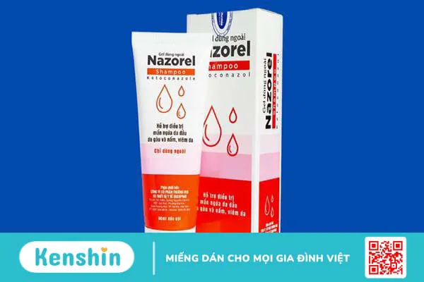 Khắc phục nấm da đầu với dầu gội Nazorel Shampoo Ciclopirox Olamine 3