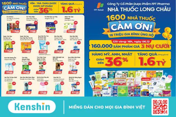 Thể lệ chương trình ưu đãi “Mừng 1600 nhà thuốc”